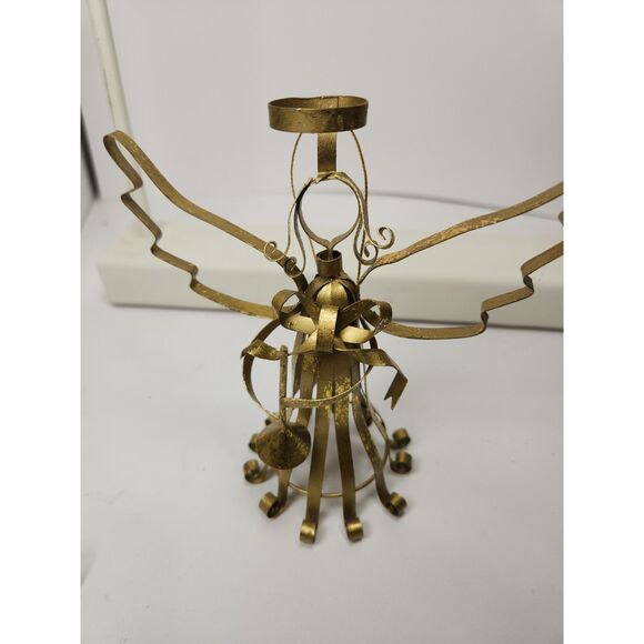 Metal Wire Angel Ornaments Hand Made Gold & Silver Lot of 3 Hanging - Picture 2 of 6